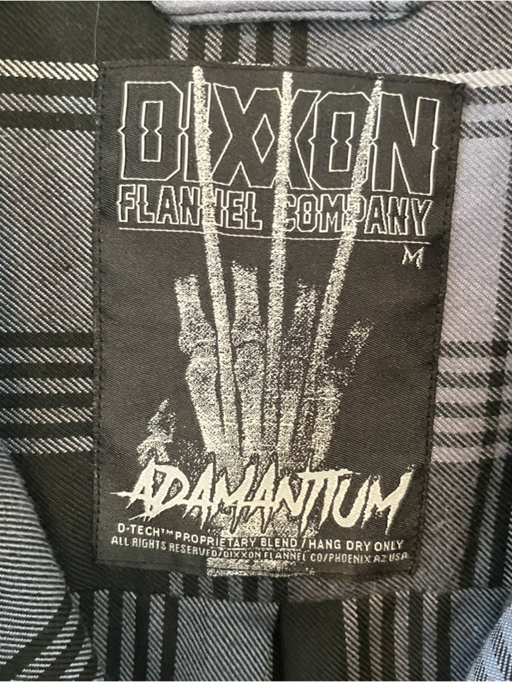 Dixxon Flannel Womens M Blue Gray  Long Sleeve Plaid Adamantium - Picture 3 of 7